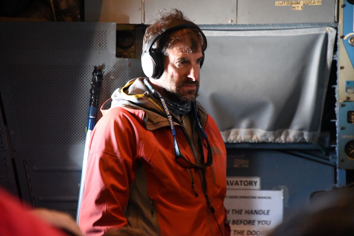 07A US Climber And RMI Guide Dave Hahn On The Air Almaty Ilyushin Airplane On The Flight From Punta Arenas To Union Glacier In Antarctica